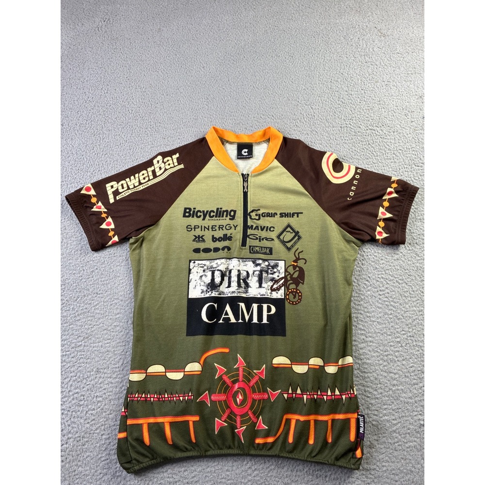 VTG 90s Cannondale Cycling Jersey MTB Mens XL Power Bar Dirt Camp Made In USA